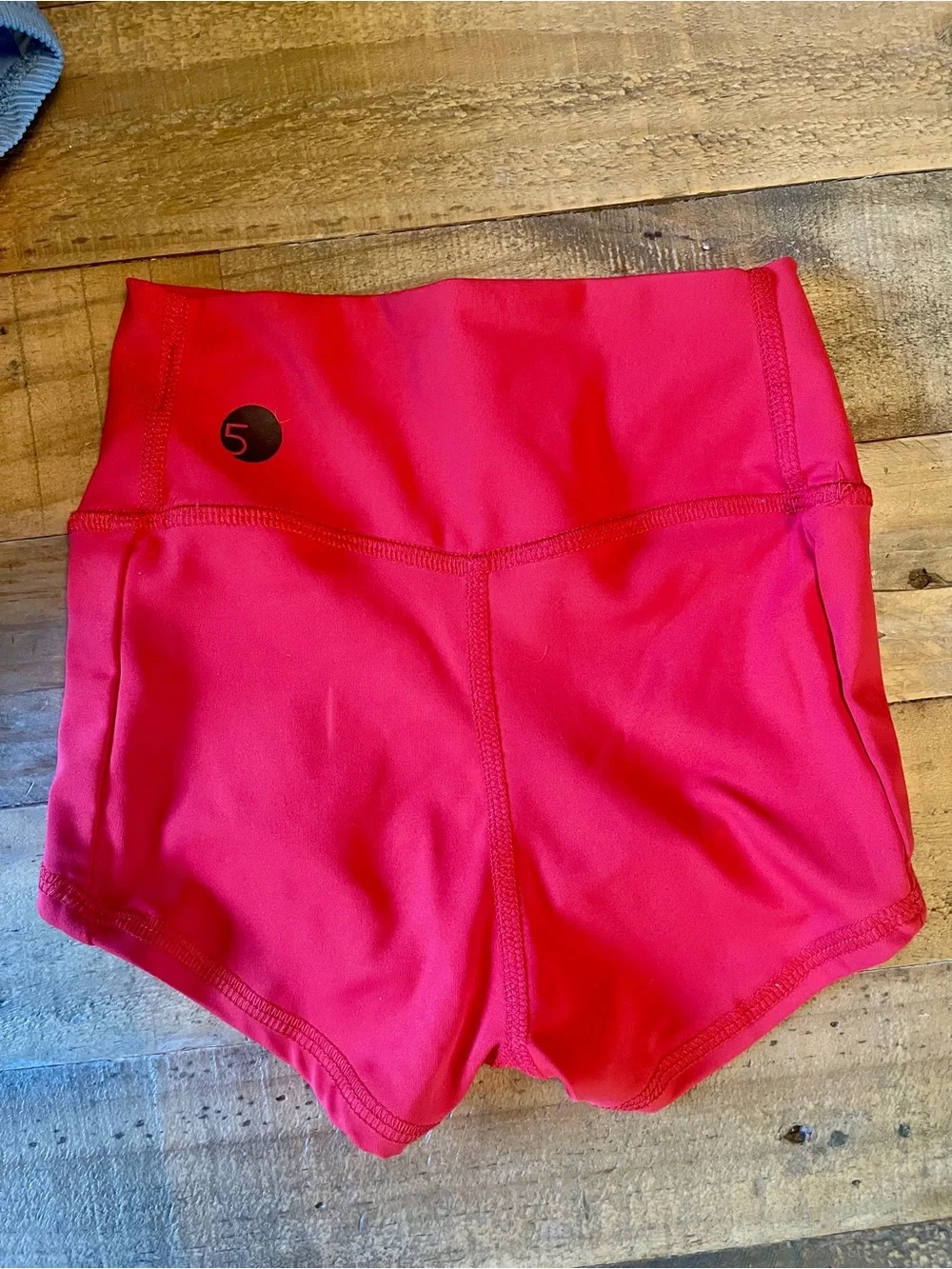 Five Dancewear High-Waist Red Dance Shorts Child Medium